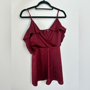 Kimchi Blue Burgundy Romper